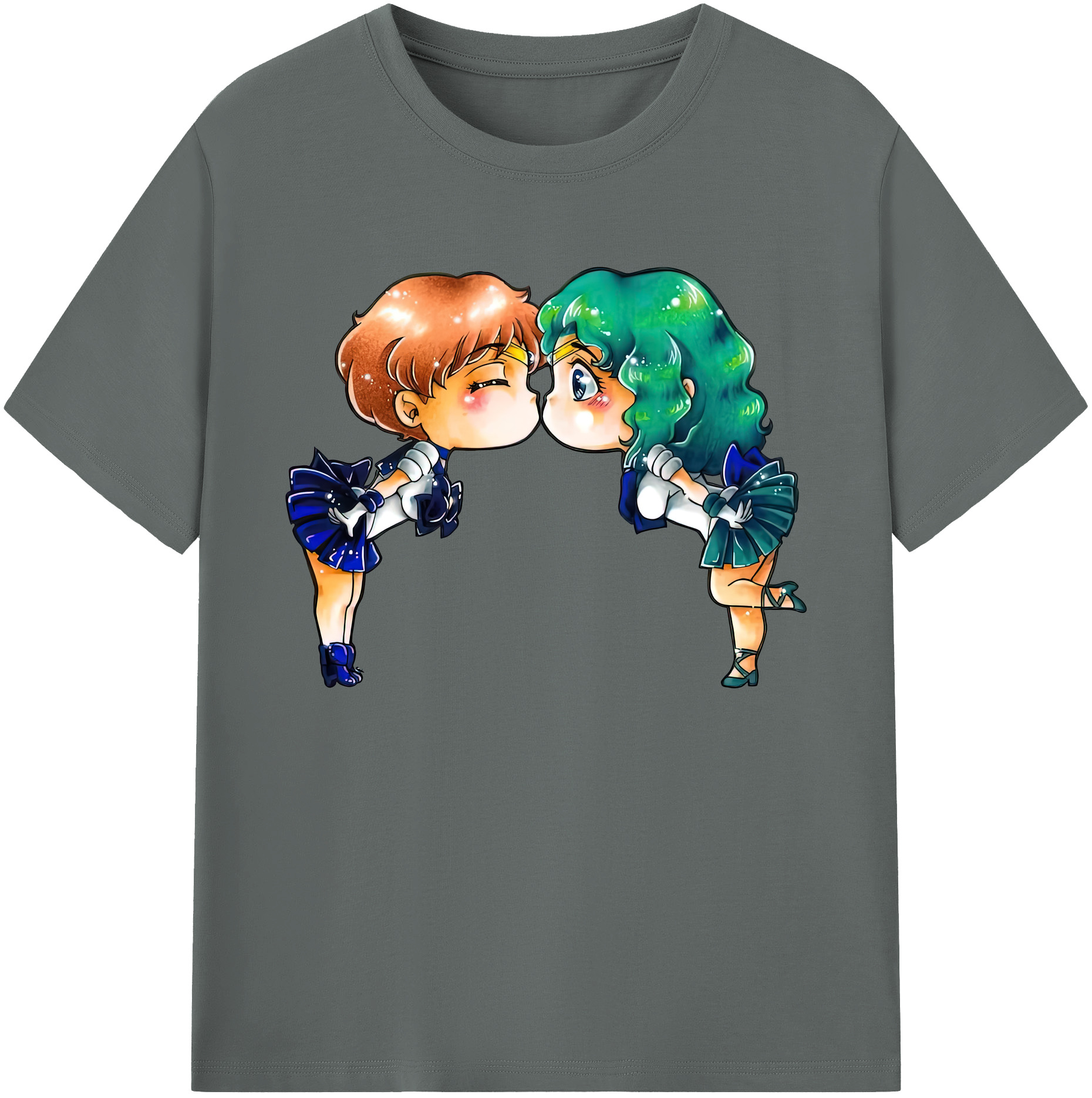 （画像用） 美少女戦士セーラームーン 天王はるか Sailor Moon Tenoh Haruka 綿100％ メンズ半袖Tシャツ｜肌触りやわらか＆通気性